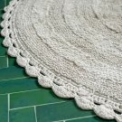 tjock rund badrumsmatta ljusbeig wasa ecotextil