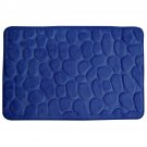 badrumsmatta memory foam mörkblå 60x95 cm