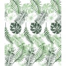 grönt duschdraperi med monstera
