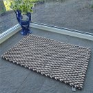 matta av bomullsrep ROPE grå och beige