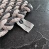 matta av bomullsrep ROPE grå och beige detalj