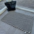 matta av bomullsrep ROPE svart och beige