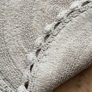 tjock rund badrumsmatta ljusbeig wasa ecotextil
