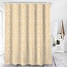 duschdraperi duschy ringverk beige mosikmönster