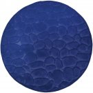 memory foam Mörkblå badrumsmatta rund