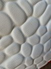 memory foam röd badrumsmatta rund gummerad baksida