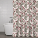 romantiskt duschdraperi Redlunds blommor draperi med stora rosa blommor