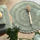 tjock rund badrumsmatta grön wasa ecotextil