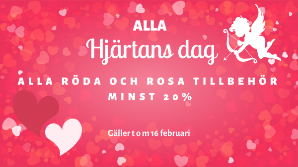 Alla hjärtans dag! 20% på rött och rosa!