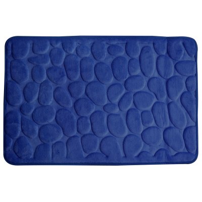 badrumsmatta memory foam mörkblå 60x95 cm
