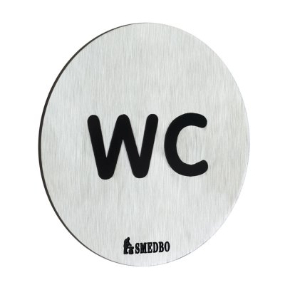 självhäftande skylt till toaletten WC