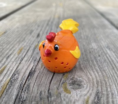 påskprynt liten kyckling orange trademan