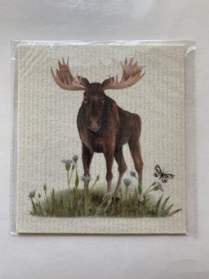 disktrasa med motiv av en älg