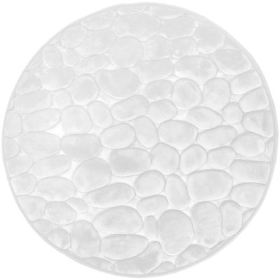 memory foam vit badrumsmatta rund
