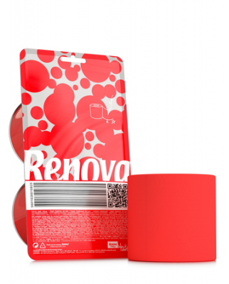 rött toapapper 2-pack