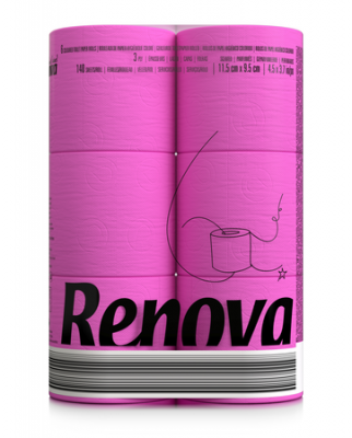 toapapper 72-pack toalettpapper färgat toalettpapper rosa