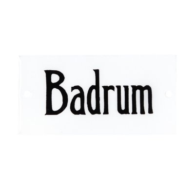 skylt emalj badrum