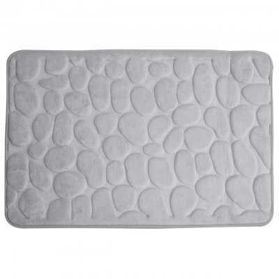 badrumsmatta memory foam ljusgrå 60x95 cm