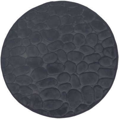 memory foam Mörkgrå rund badrumsmatta