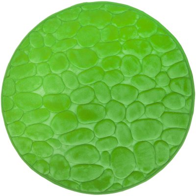 memory foam limegrön badrumsmatta rund