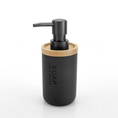 tvålpump svart bambu
