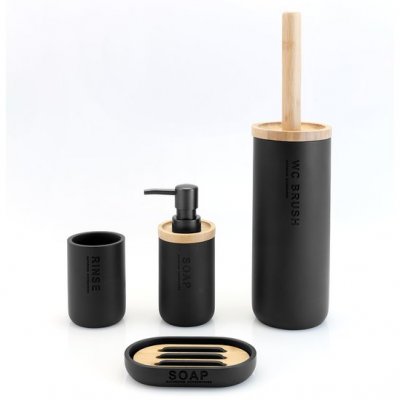 produktpaket badrum svart bambu nature