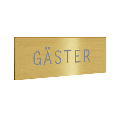 självhäftande skylt till gästhandduk gäster i mässing