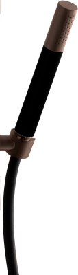 rakt pinnhandtag duschhandtag i svart och bons