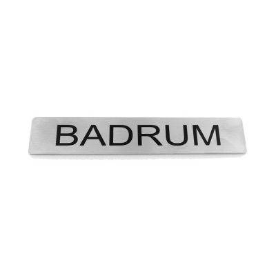 självhäftande skylt badrum