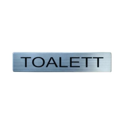 självhäftande skylt toalett palmetten