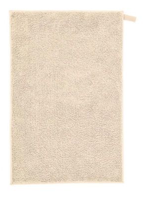 sandbeige badrumsmatta 100% bomull leijma